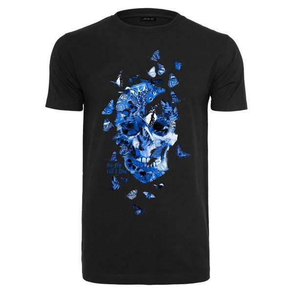 Tričko Urban Classics Butterfly Skull Tee Black XXXL
