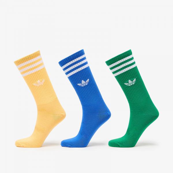 adidas High Solid Crew Sock 3-Pack Blue/ Green/ Spark M