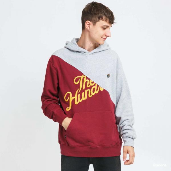 Mikina The Hundreds Reflex Pullover Wine/ Melange Grey M