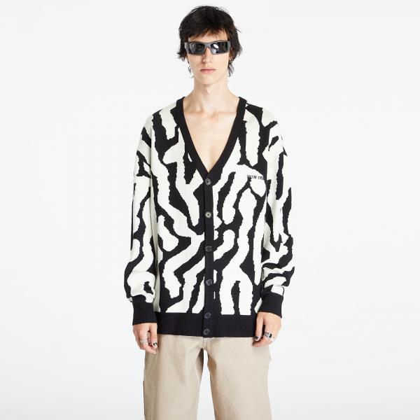 Svetr 9N1M SENSE. Sense Cardigan AOP Whitesand/ Black L