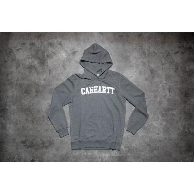Carhartt WIP Hooded College Sweat Dark Grey Heather/ White