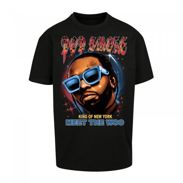 Tričko Urban Classics Pop Smoke Meet the woo Oversize Tee Black XL