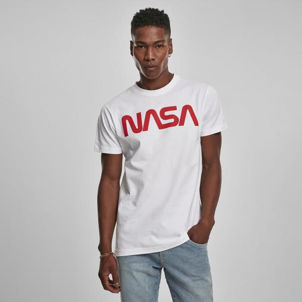 Tričko Urban Classics NASA Worm Tee White XS