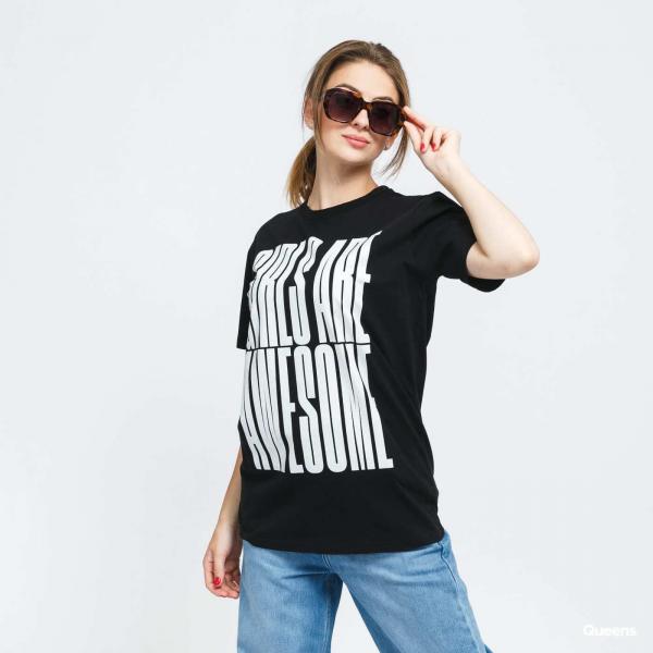 Tričko Girls Are Awesome Stand Tall Tee Black XS