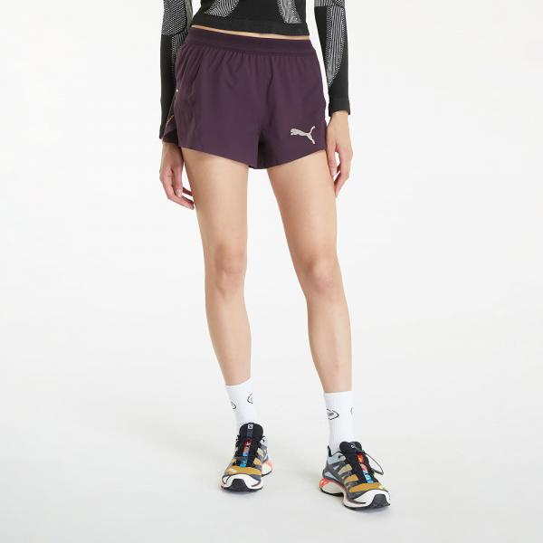 Šortky PUMA Run Ultraweave Velocity 3" W Running Shorts Midnight Plum XS