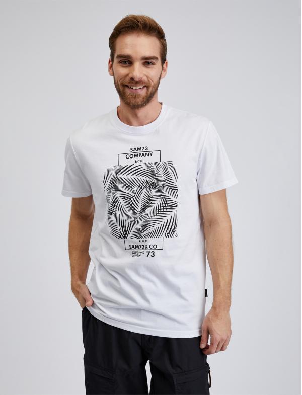 SAM 73 Pánské triko ALMANDIT Bílá