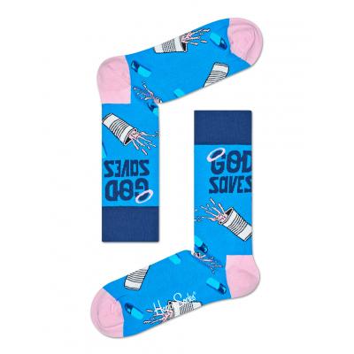 Ponožky Happy Socks Pasta Oner God Saves blue
