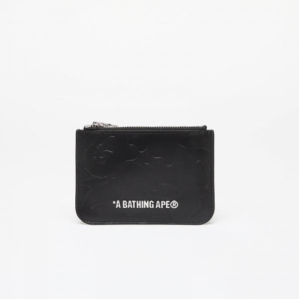 Peněženka A BATHING APE Solid Camo Leather Pouch Wallet Black Universal