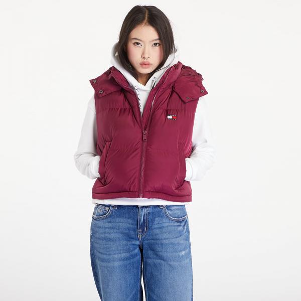 Tommy Jeans Crop Alaska Puffer Vest Valley Grape L