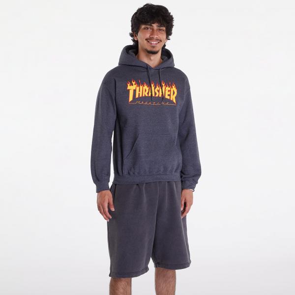 Mikina Thrasher Flame Hoodie Dark Grey M