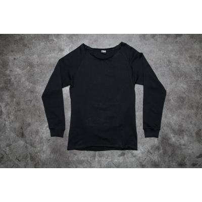 Urban Classics Long Open Edge Terry Crewneck Black