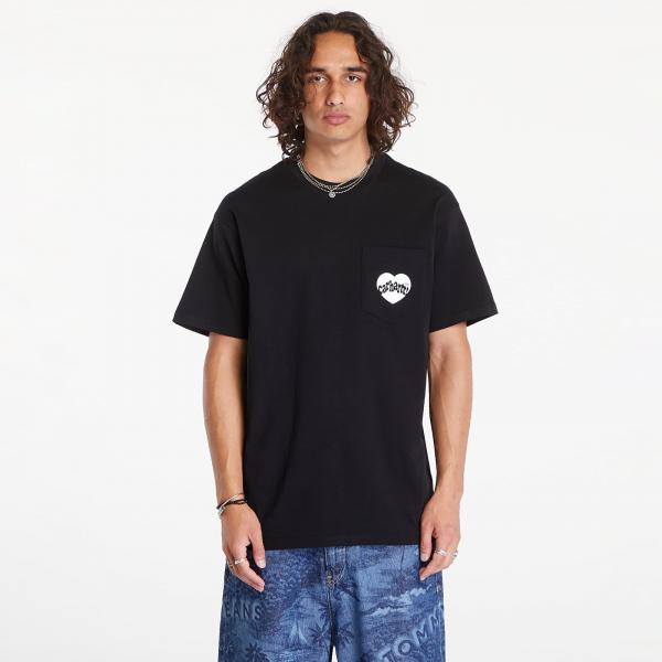 Tričko Carhartt WIP Short Sleeve Amour Pocket T-Shirt UNISEX Black/ White XS