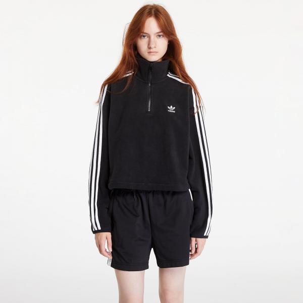 Mikina adidas Polar Fleece Half Zip Loose Sweatshirt Black L