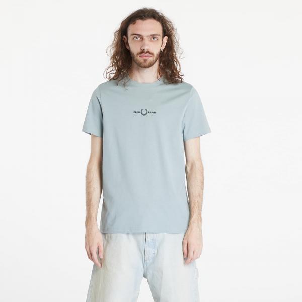 Tričko FRED PERRY Embroidered T-Shirt Silver Blue L