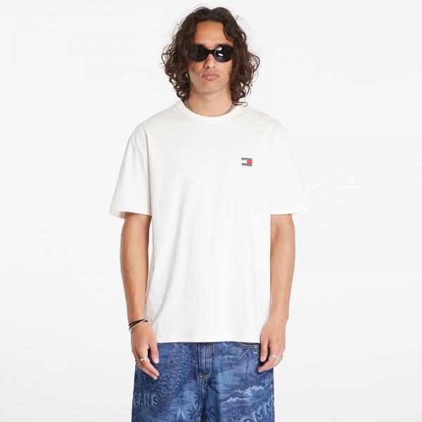 Tričko Tommy Jeans Regular Badge Tee Ancient White XL
