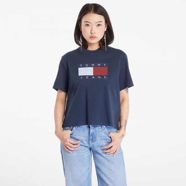 Tričko Tommy Jeans Flag Badge Boxy Fit T-Shirt Dark Night Navy XS