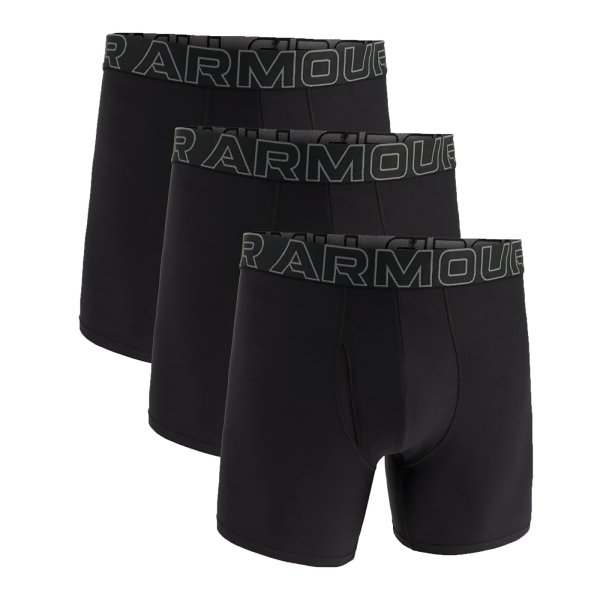 Boxerky Under Armour M Perf Tech 6in 3-Pack Black M