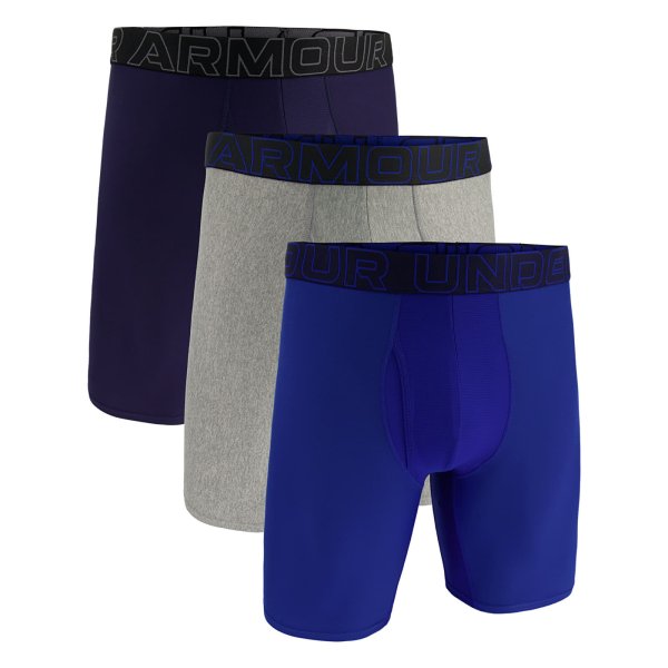 Boxerky Under Armour M Perf Tech 9in 3-Pack Blue XXXL