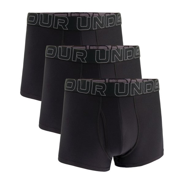 Boxerky Under Armour M Perf Tech 3in 3-Pack Black S