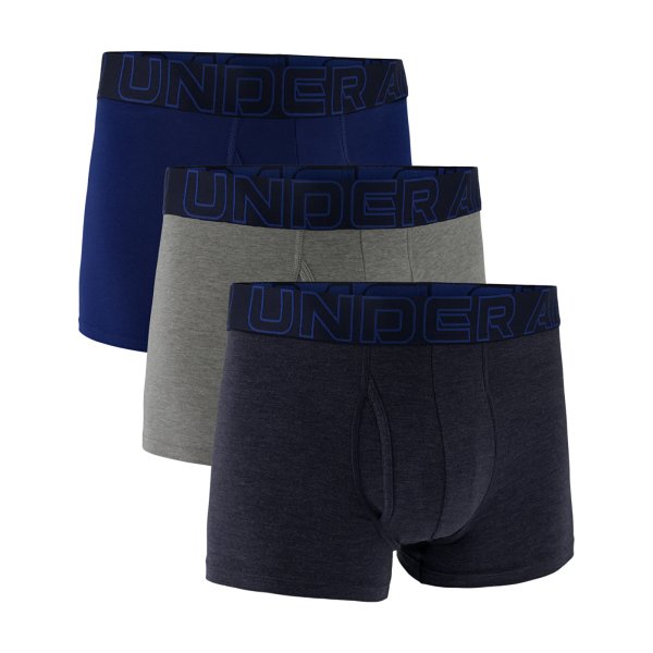Boxerky Under Armour M Perf Cotton 3in 3-Pack Navy XXL