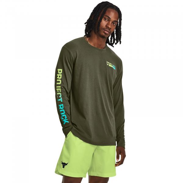 Tričko Under Armour PJT ROCK BRAHMA LS Green XXL