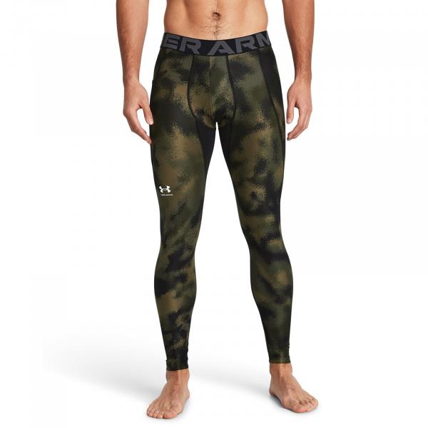 Legíny Under Armour HG Armour Printed Lgs Green S