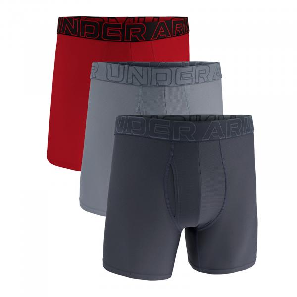 Boxerky Under Armour M Perf Tech Mesh 6in 3-Pack Grey XXXXXL