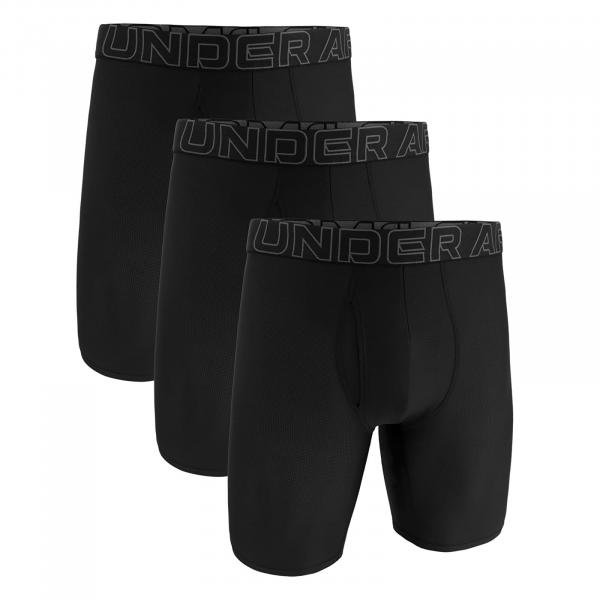 Boxerky Under Armour M Perf Tech Mesh 9in 3-Pack Black XS
