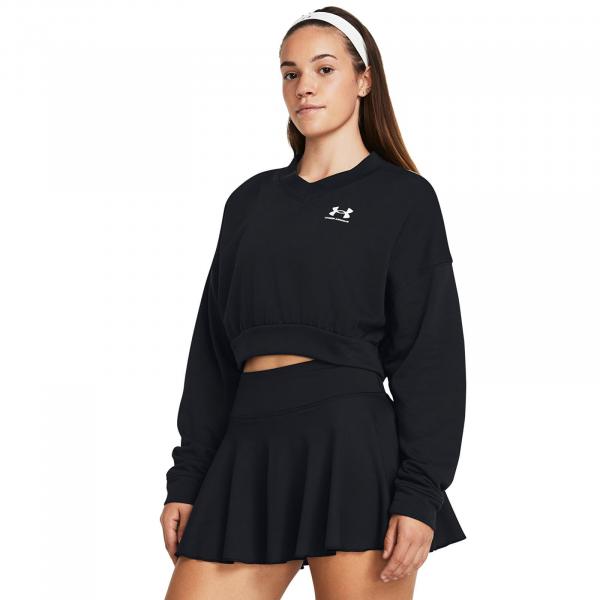 Tričko Under Armour Rival Terry OS Crop Crw Black S