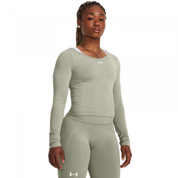Tričko Under Armour Train Seamless LS Green M