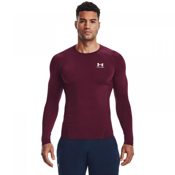 Tričko Under Armour HG Armour Comp LS Red XXL