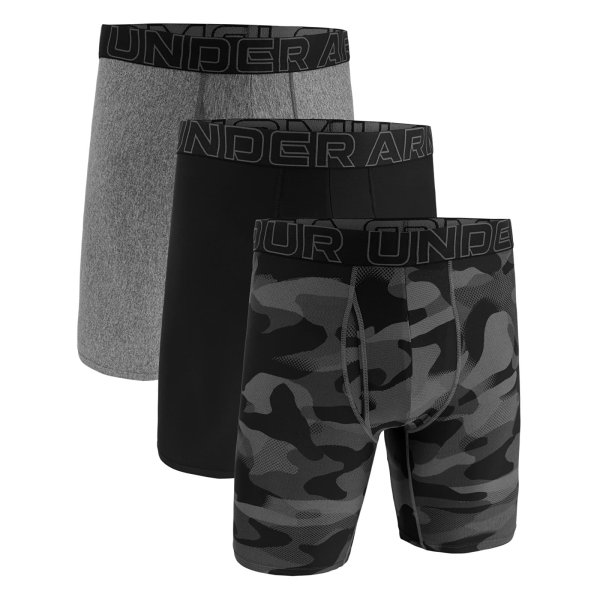 Boxerky Under Armour M Perf Tech Nov 9in 3-Pack Black L