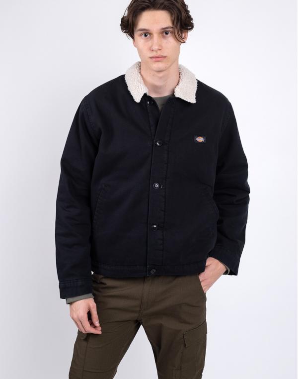 Dickies Duck Canvas High Pile Fleece Jacket SW BLACK S
