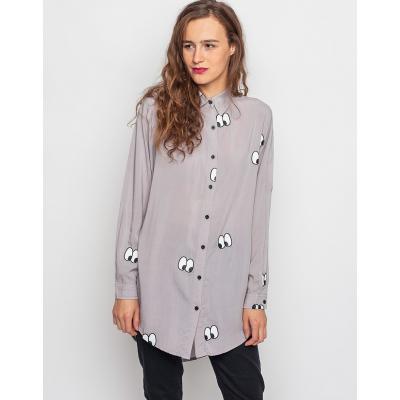 Košile Lazy Oaf Eyes All Over Shirt Grey