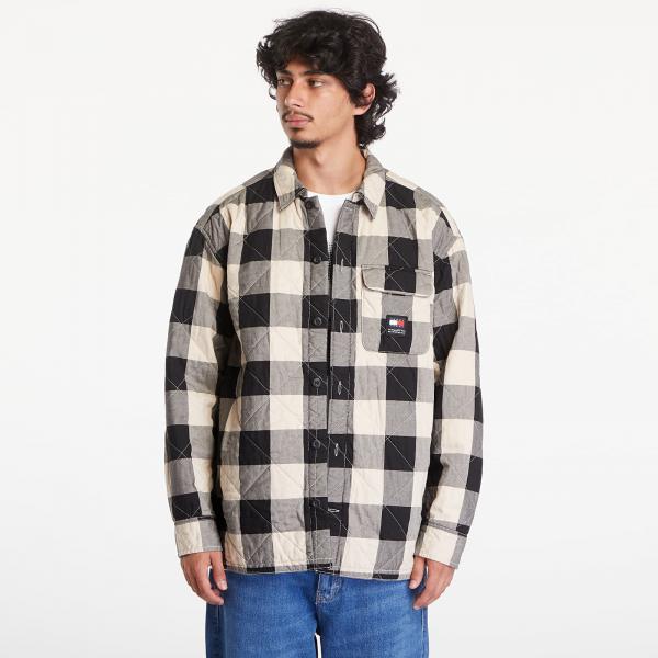 Bunda Tommy Jeans Lined Check Overshirt Black L