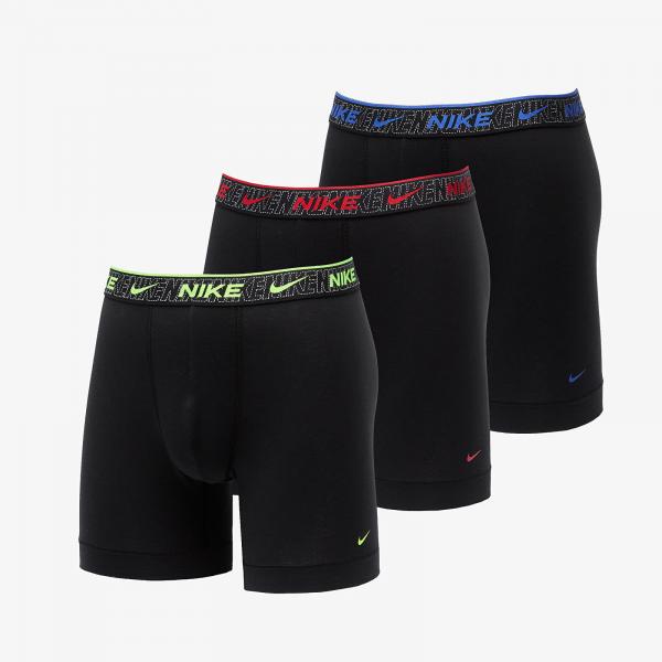 Boxerky Nike Dri-FIT Everyday Cotton Stretch Boxer Brief 3-Pack Multicolor/ Black S