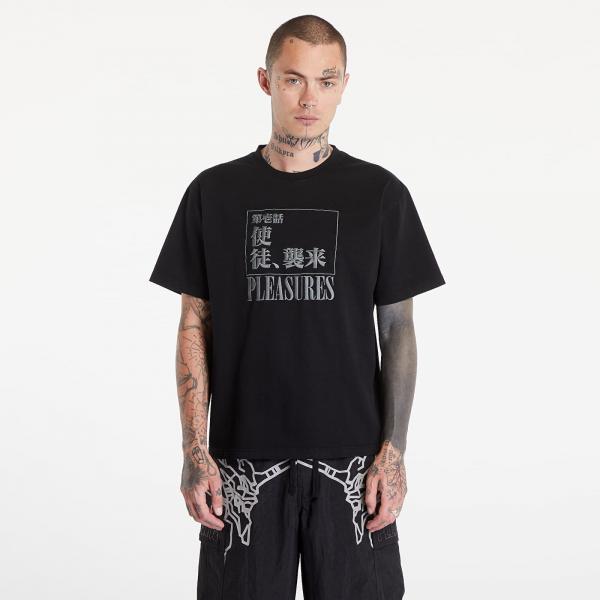 Tričko PLEASURES x Evangelion Angel Attack Heavyweight Short Sleeve Tee Faded Black S