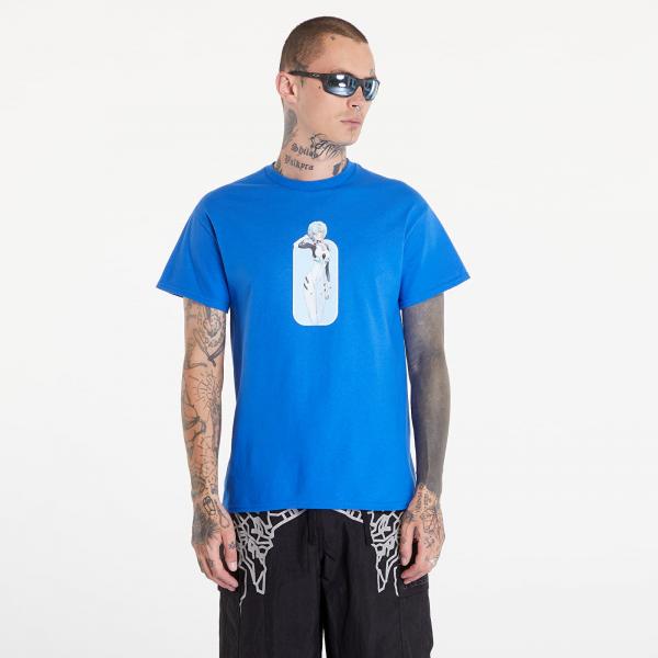Tričko PLEASURES x Evangelion Rei T-Shirt Blue M