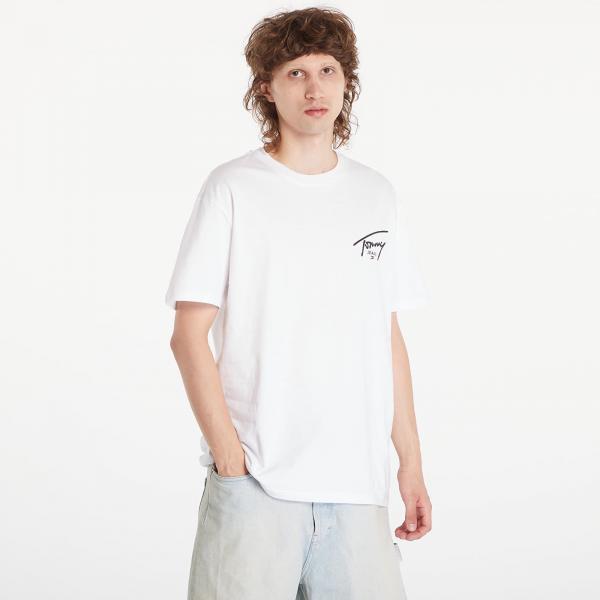 Tričko Tommy Jeans Regular Signature Print Tee White L
