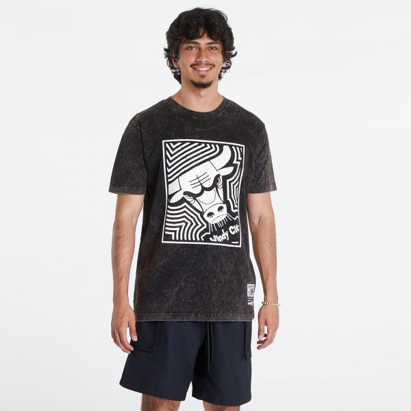 Tričko Mitchell & Ness NBA Destination Leisure SS Premium Graphic Tee Chicago Bulls Black XL