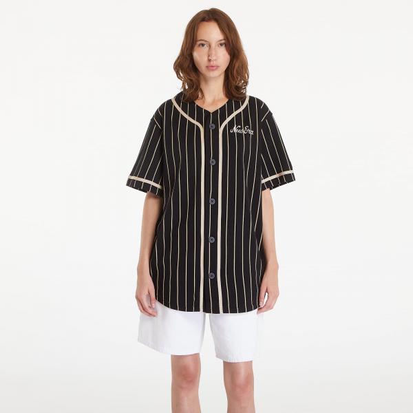 Tričko New Era Pinstripe Jersey Black/ Stone L