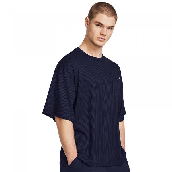 Tričko Under Armour Rival Waffle Crew Blue M