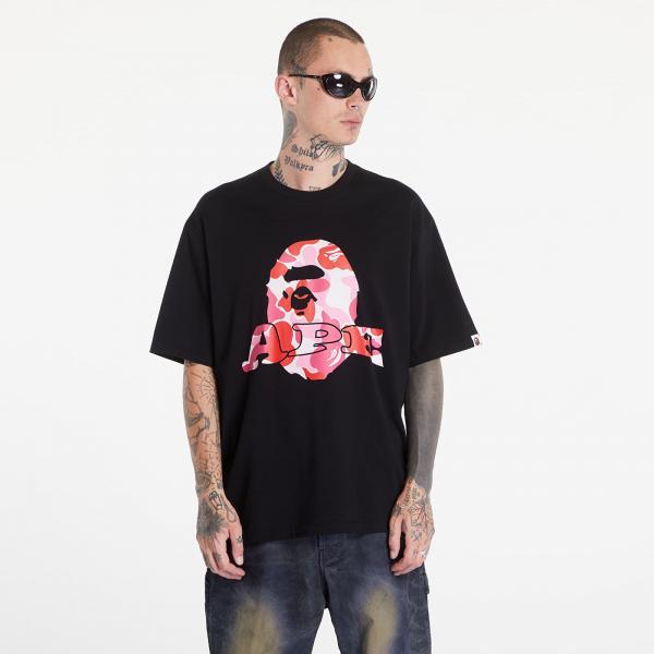 Tričko A BATHING APE Abc Camo Ape Head Relaxed Fit Short Sleeve Tee Black XXL