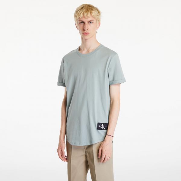 Tričko Calvin Klein Jeans Badge Turn Up Short Sleeve T-Shirt Slate Gray XL