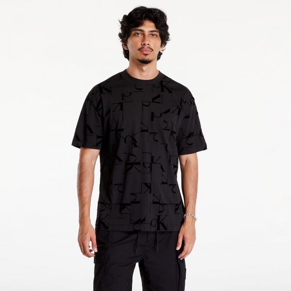 Tričko Calvin Klein Jeans Aop Monogram Tee Black M