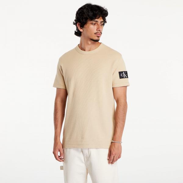 Tričko Calvin Klein Jeans Badge Waffle Tee Khaki S