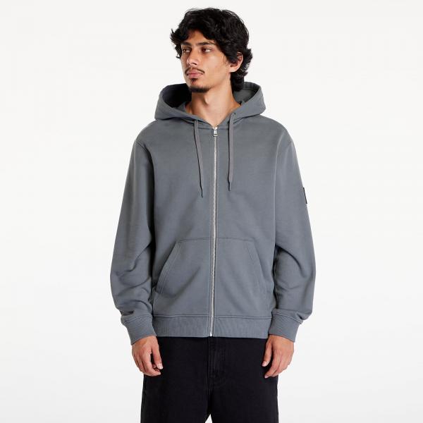 Mikina Calvin Klein Jeans Badge Zip Through Hoodie Gray XL