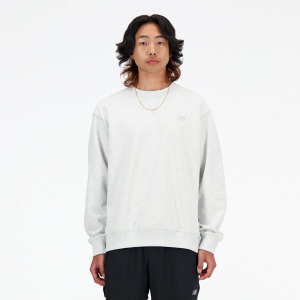 Mikina New Balance Athletics French Terry Crew Ash Heather Ahh XXL