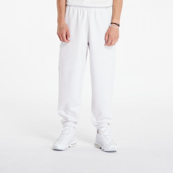 Tepláky Nike Solo Swoosh Men's Fleece Pants Birch Heather/ White M