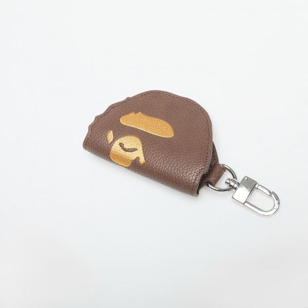 A BATHING APE Ape Head Key Case Brown Universal